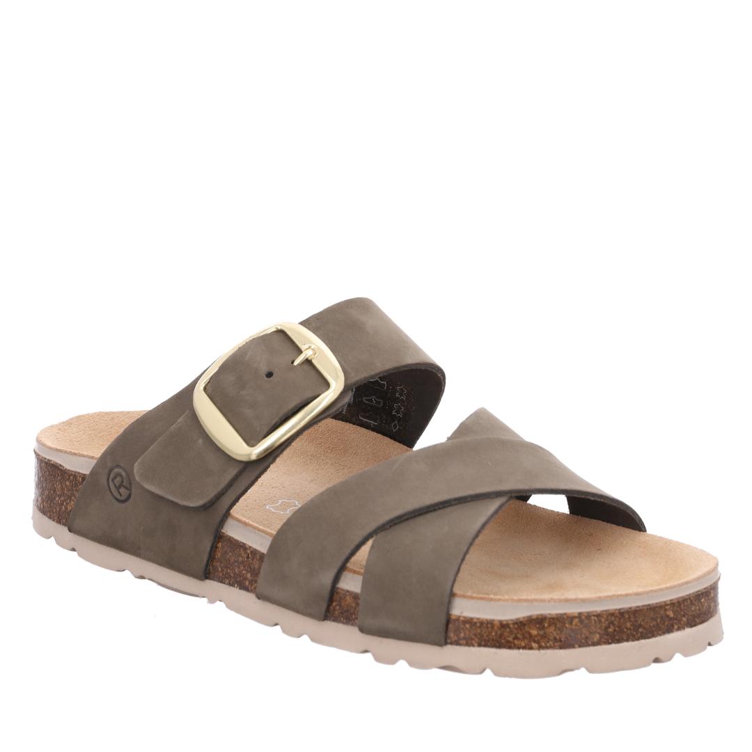 DAMES OPEN SCHOENEN-Groen suède/nubuck