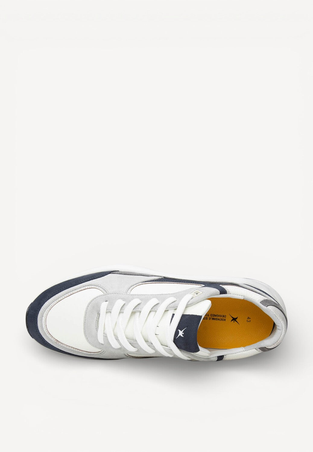 Heren veterschoenen-Blauw combi kleur