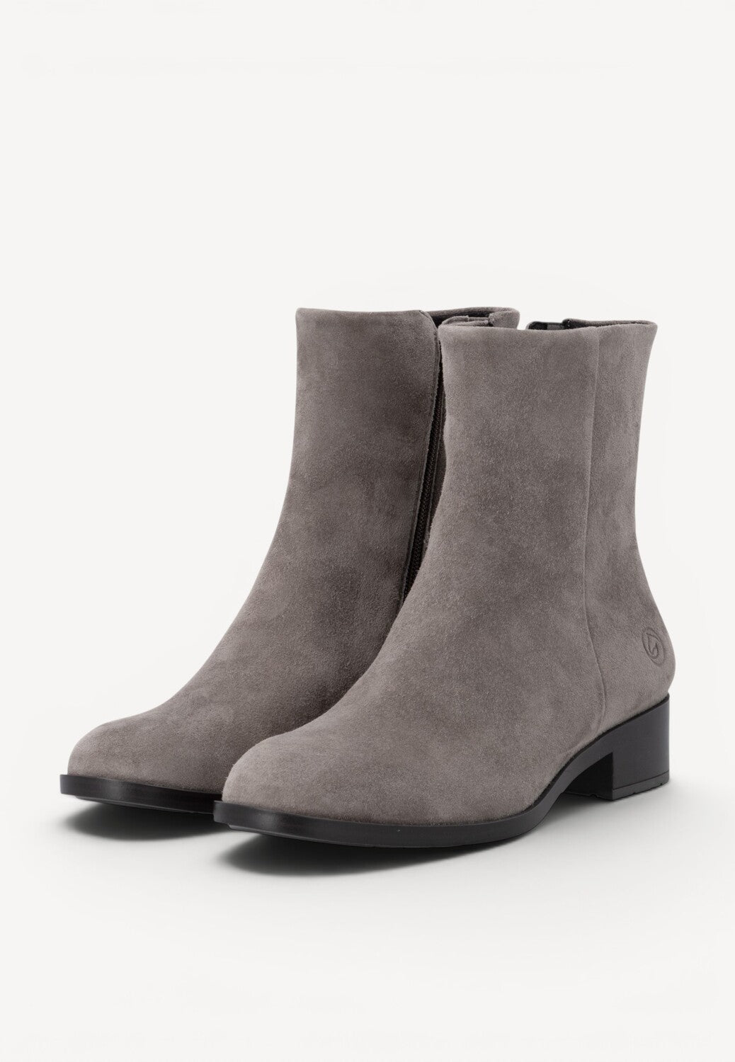 DAMES BOOTS+KORT LAARS-Grijs suède