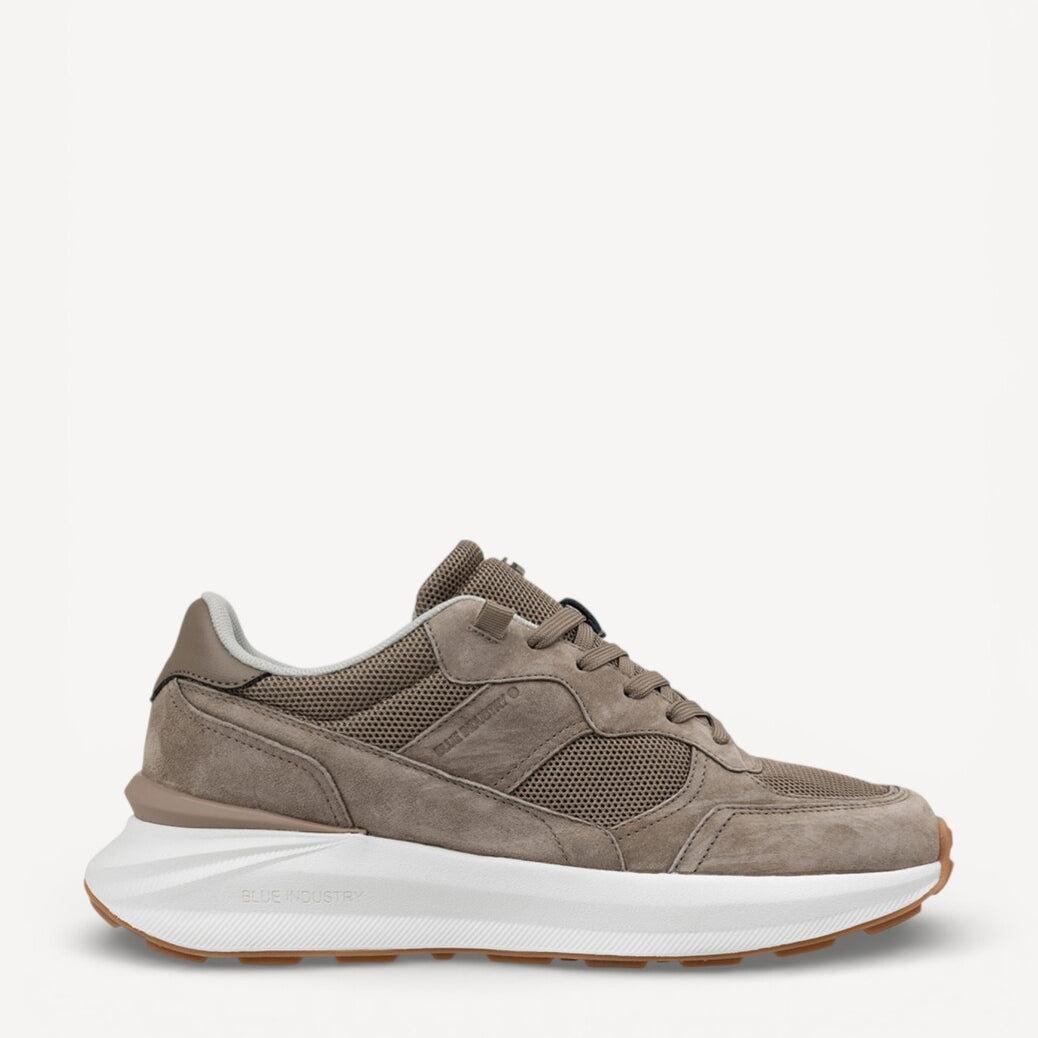 Heren veterschoenen-Beige suède/nubuck