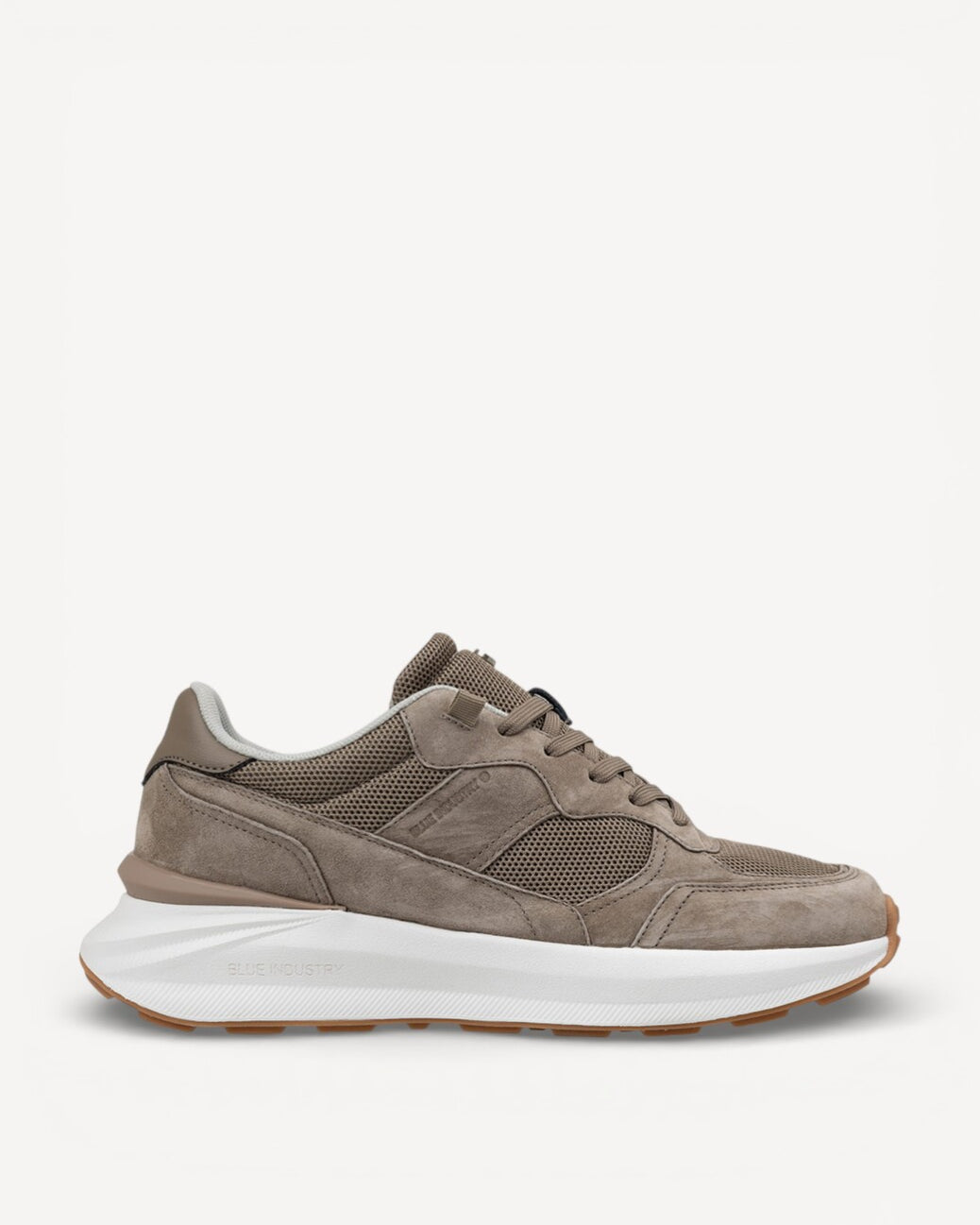 Heren veterschoenen-Beige suède/nubuck