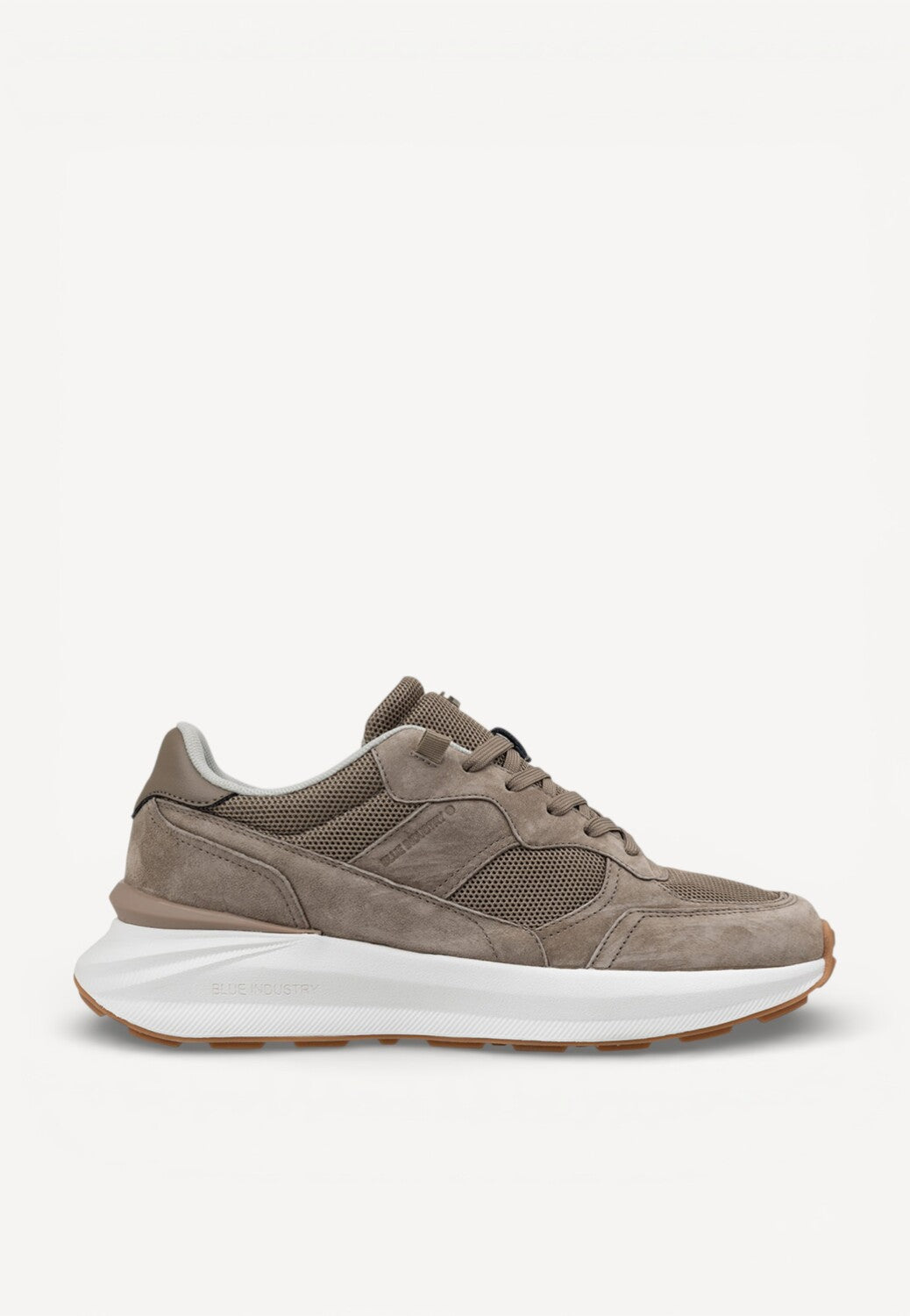 Heren veterschoenen-Beige suède/nubuck