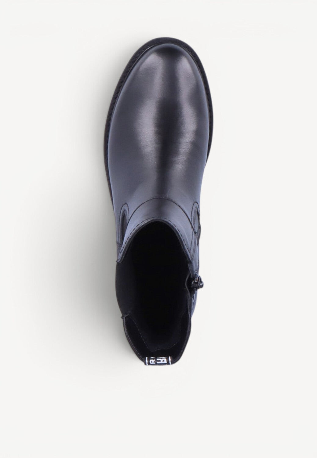 DAMES BOOTS+KORT LAARS-Zwart leer