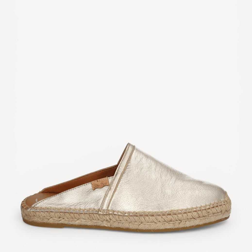 MUIL +SLINGBACK-Goud leer