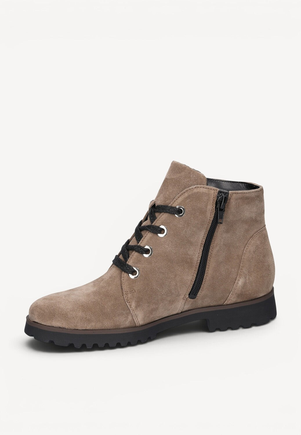 DAMES BOOTS+KORT LAARS-Beige suède/nubuck
