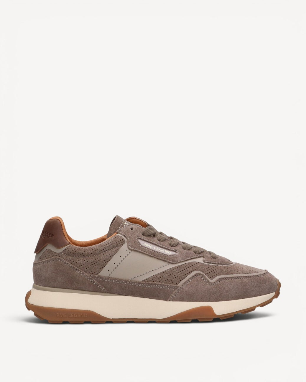 Heren veterschoenen-Beige suède/nubuck