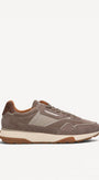 Heren veterschoenen-Beige suède/nubuck