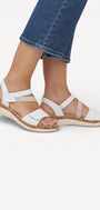 DAMES OPEN SCHOENEN-Wit combi kleur