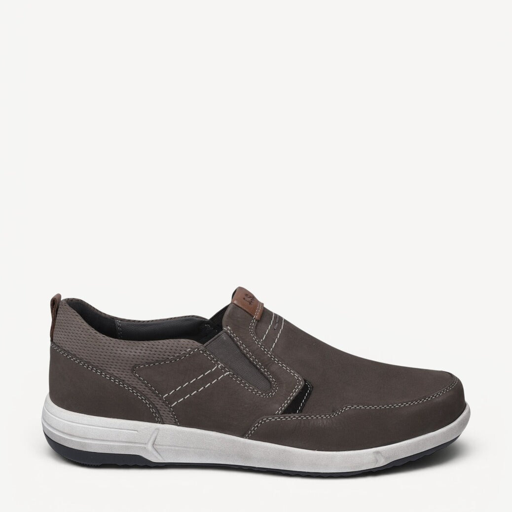 Heren instapper-Beige suède/nubuck