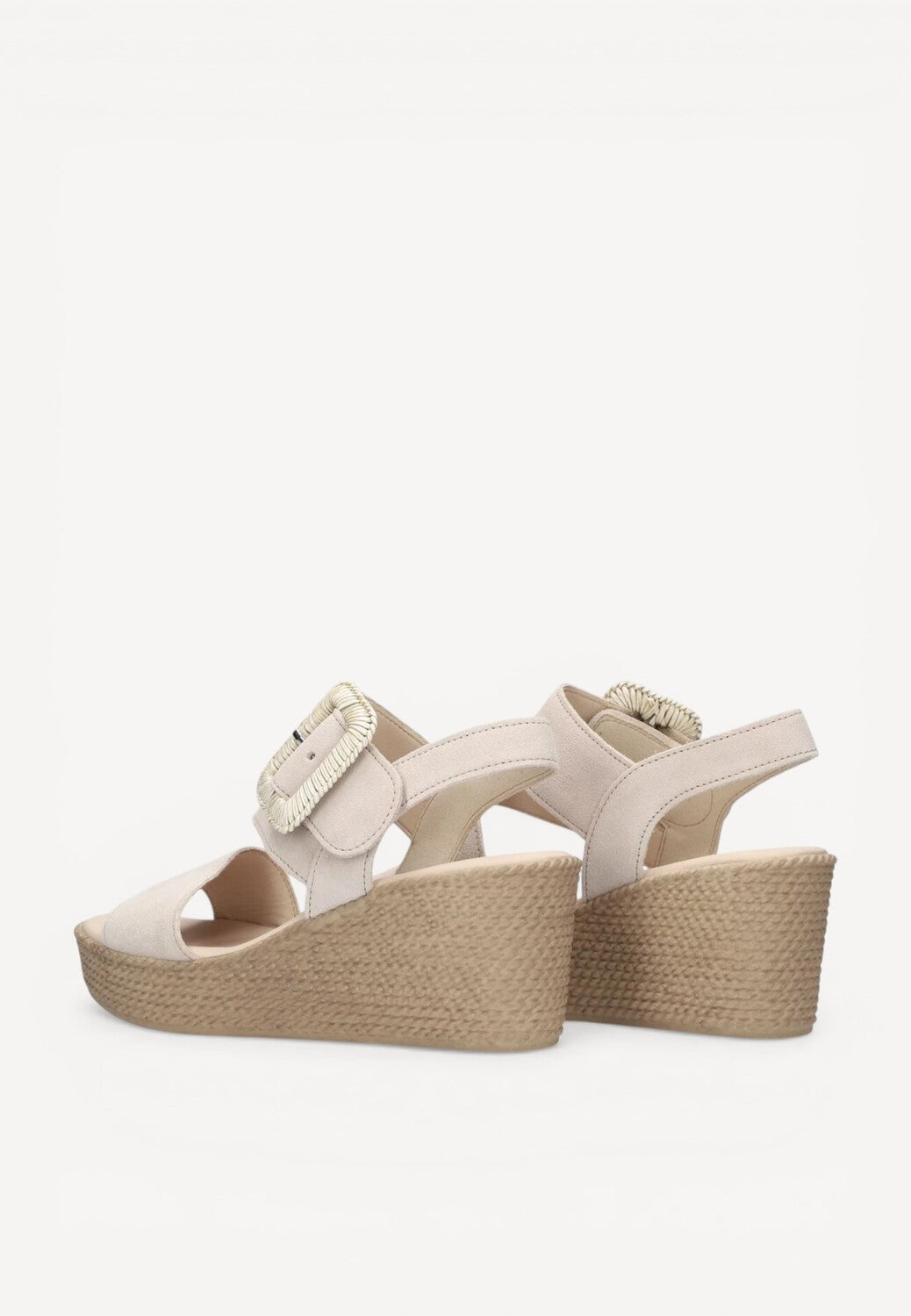 DAMES OPEN SCHOENEN-Beige suède/nubuck
