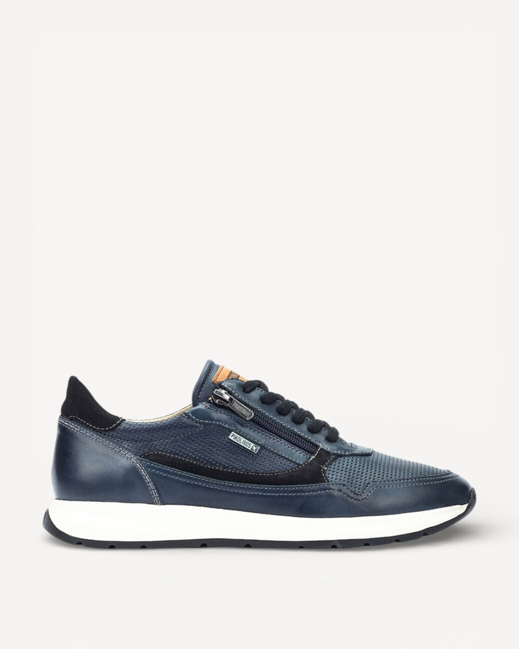 Heren veterschoenen-Blauw leer