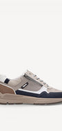 Heren veterschoenen-Blauw combi kleur