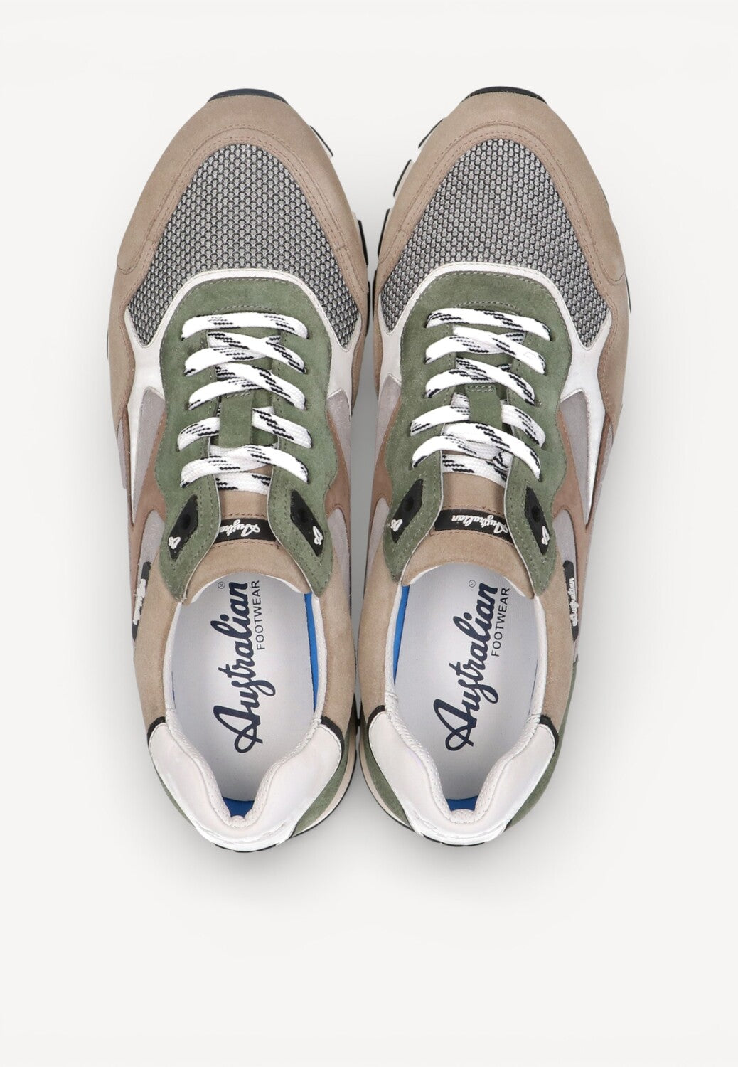 Heren veterschoenen-Beige combi kleur