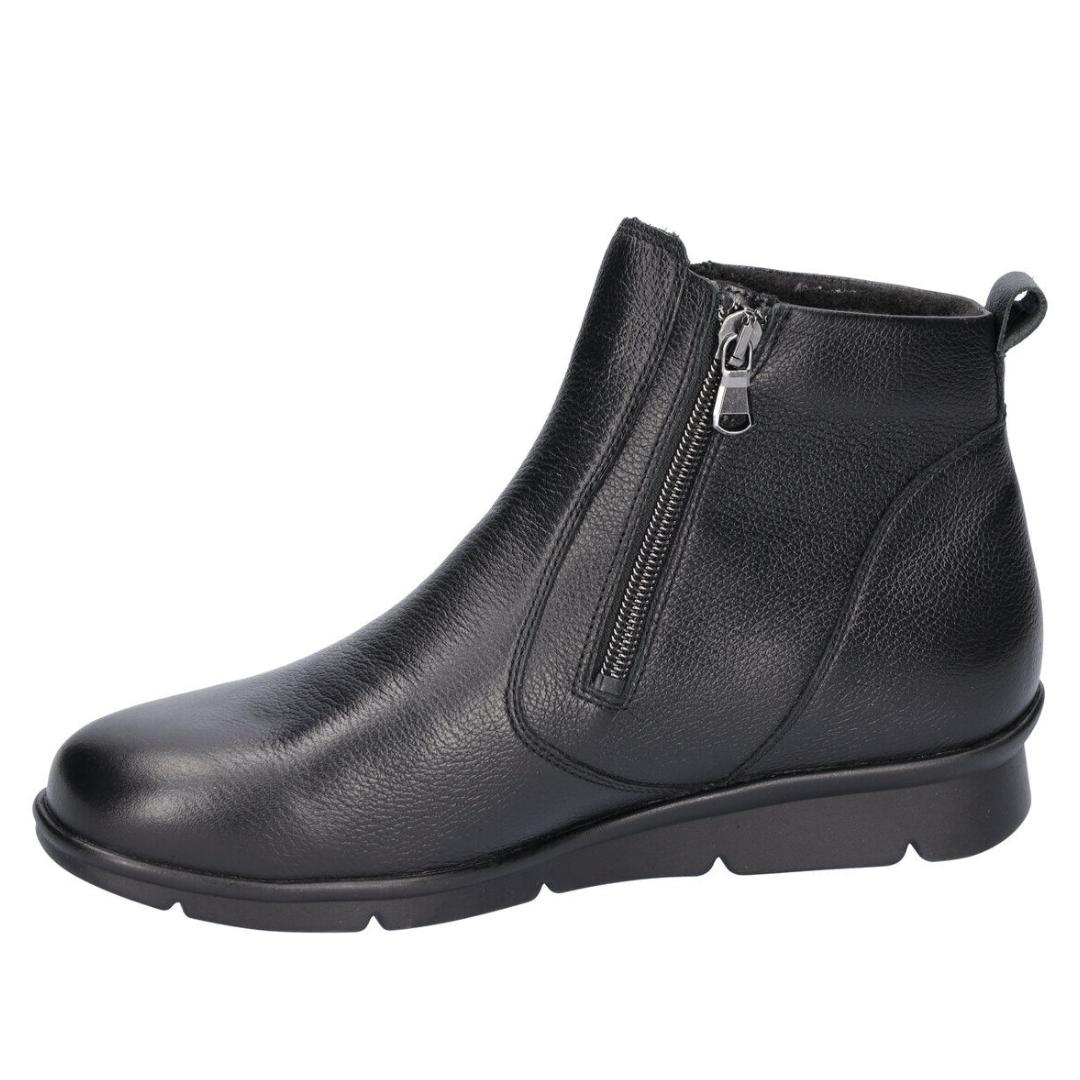 DAMES BOOTS+KORT LAARS-Zwart leer