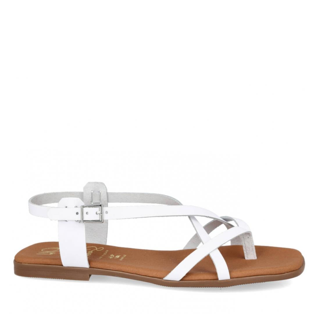 DAMES OPEN SCHOENEN-Wit leer