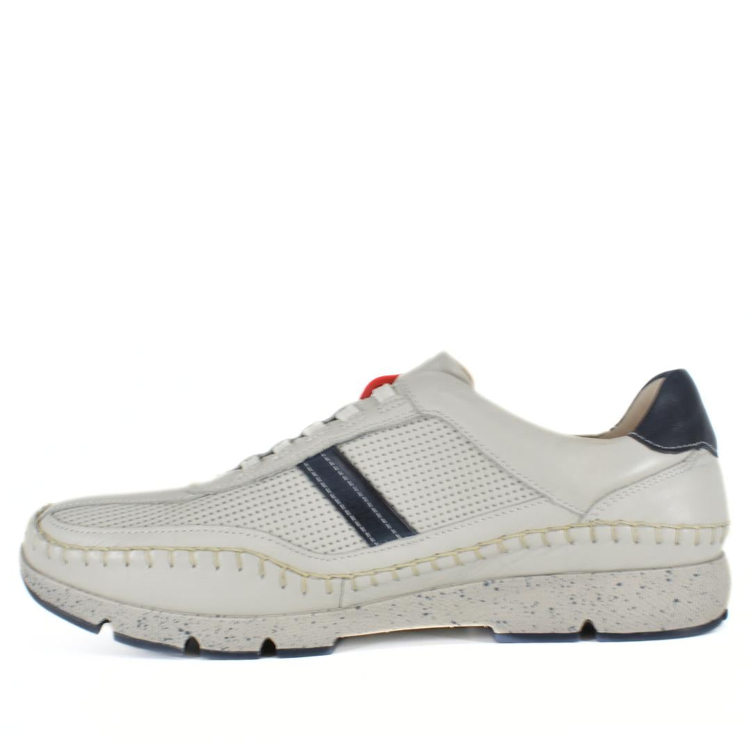 Heren instapper-Wit leer