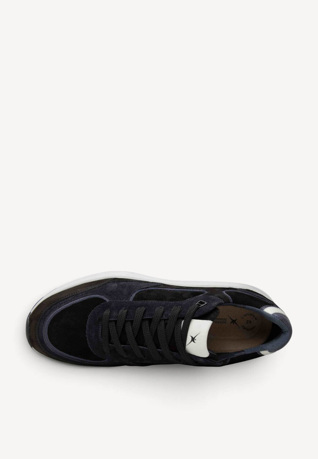 Heren veterschoenen-Zwart combi kleur