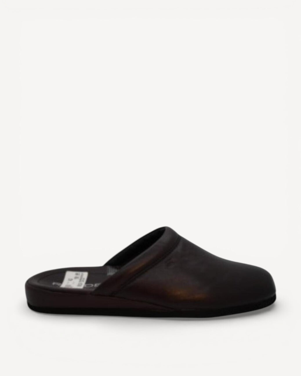 Heren muil pantoffels-Zwart leer