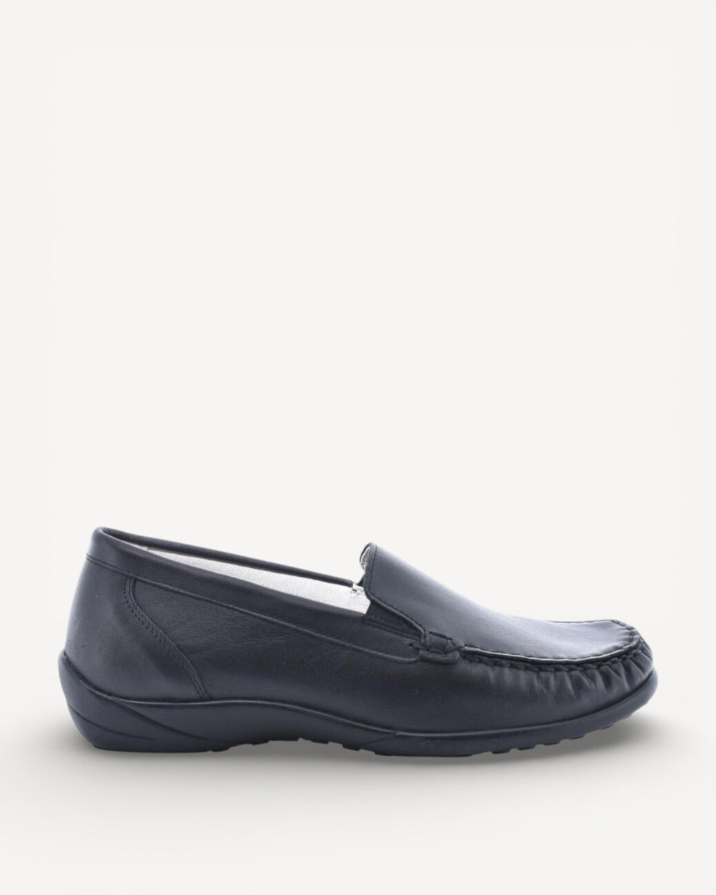 DAMES INSTAPSCHOENEN-Blauw leer