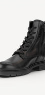 DAMES BOOTS+KORT LAARS-Zwart leer