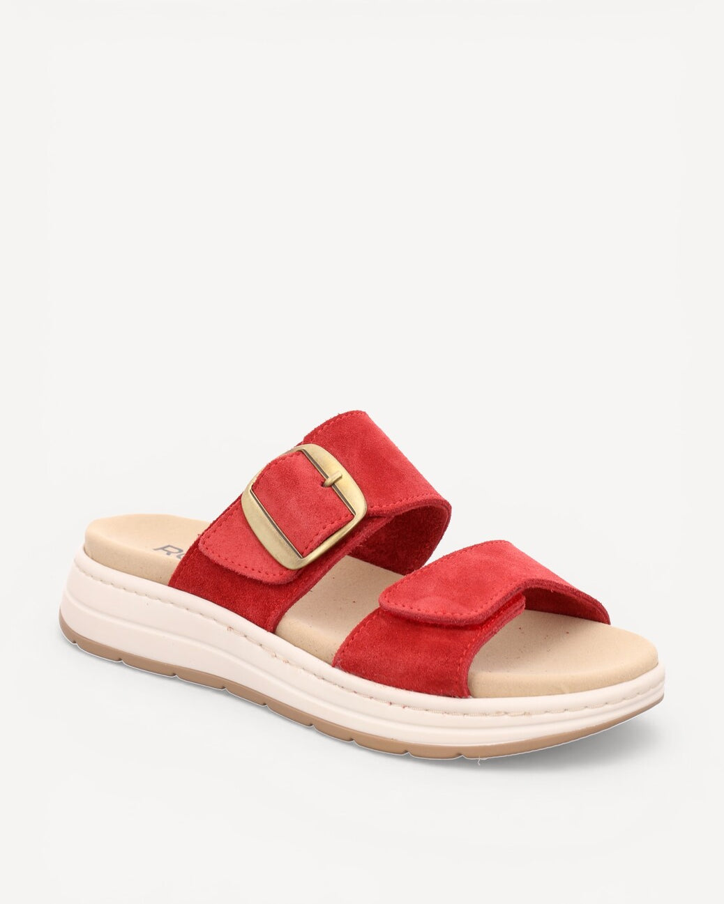 DAMES OPEN SCHOENEN-Rood suède/nubuck