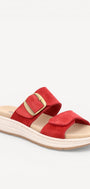 DAMES OPEN SCHOENEN-Rood suède/nubuck