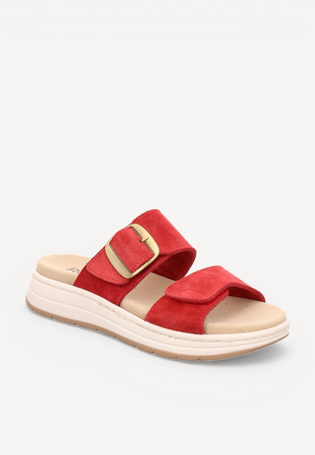 DAMES OPEN SCHOENEN-Rood suède/nubuck