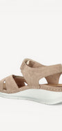 DAMES OPEN SCHOENEN-Beige suède/nubuck