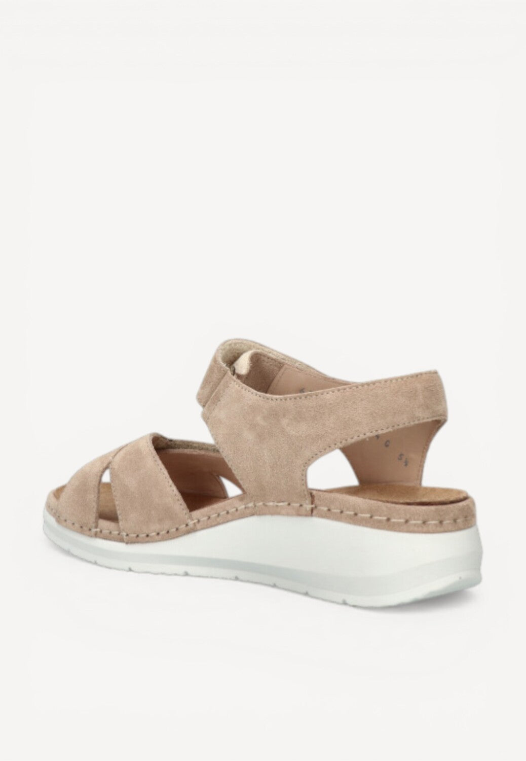 DAMES OPEN SCHOENEN-Beige suède/nubuck