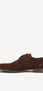 Heren veterschoenen-Bruin suède
