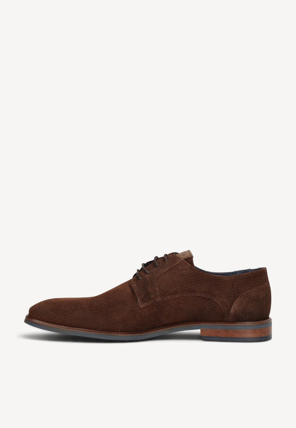 Heren veterschoenen-Bruin suède