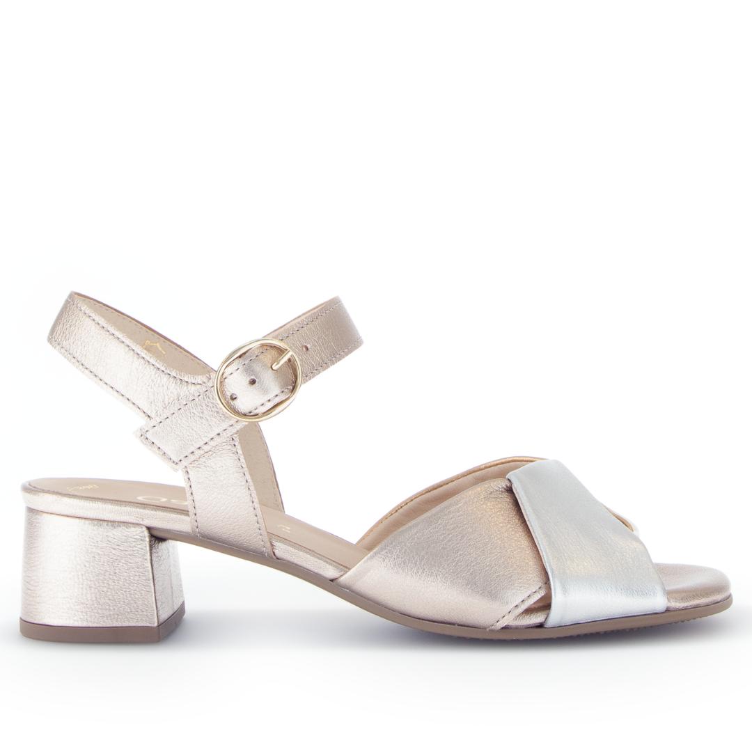 DAMES OPEN SCHOENEN-Goud combi kleur