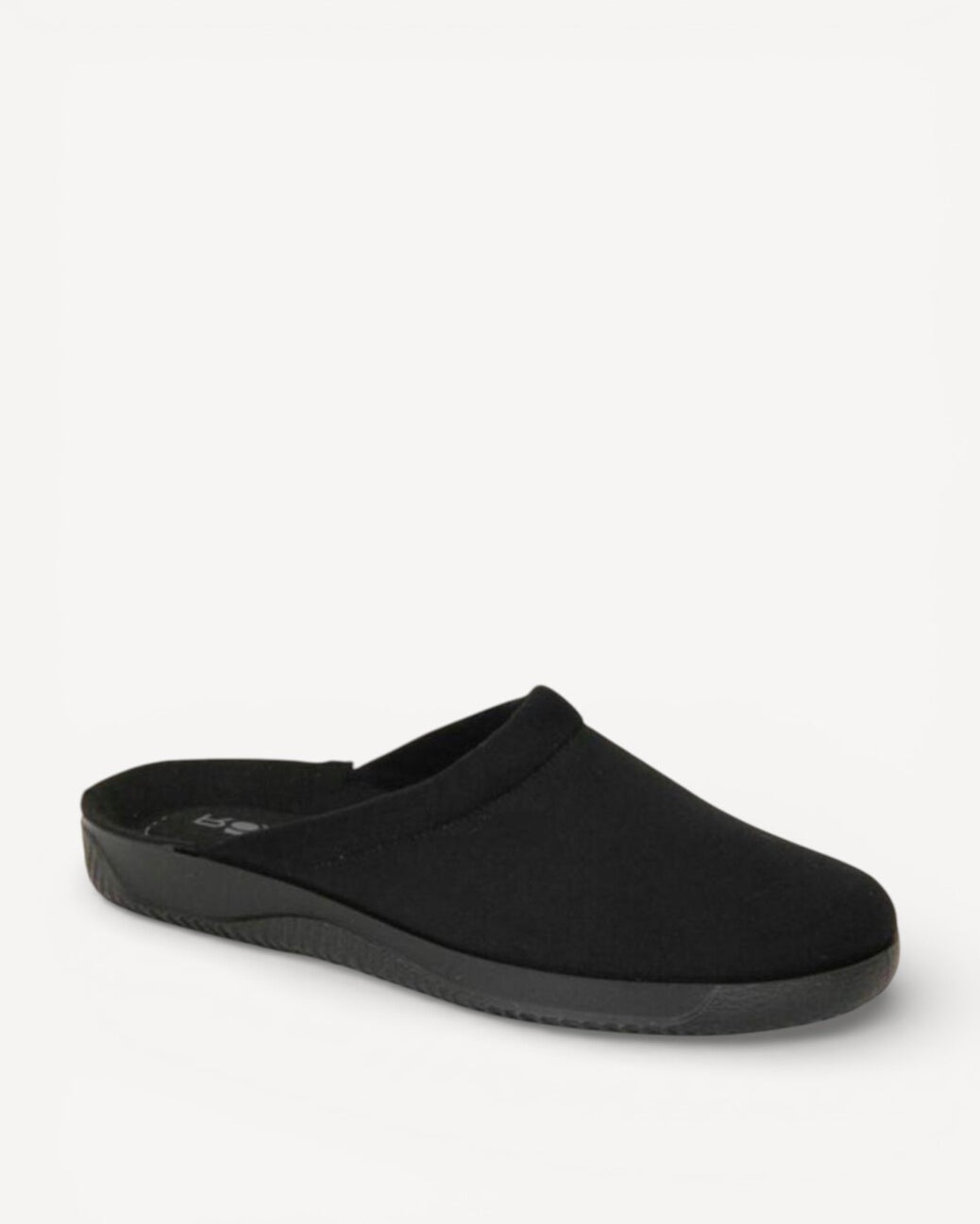 Heren muil pantoffels-Zwart suède