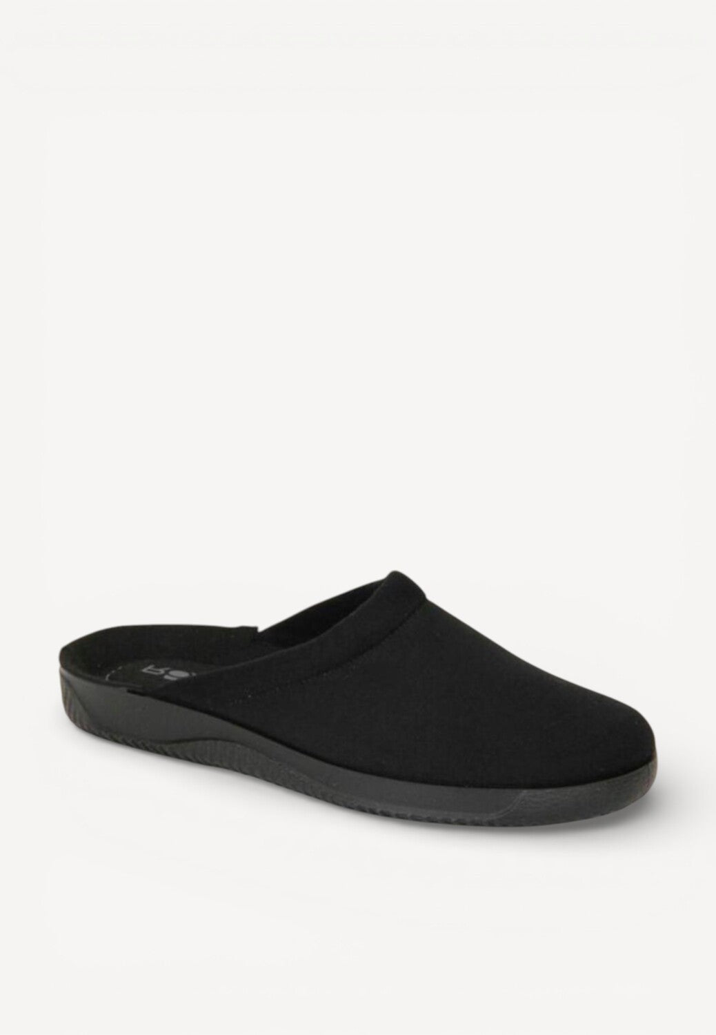 Heren muil pantoffels-Zwart suède