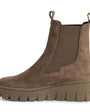 DAMES BOOTS+KORT LAARS-Beige suède/nubuck