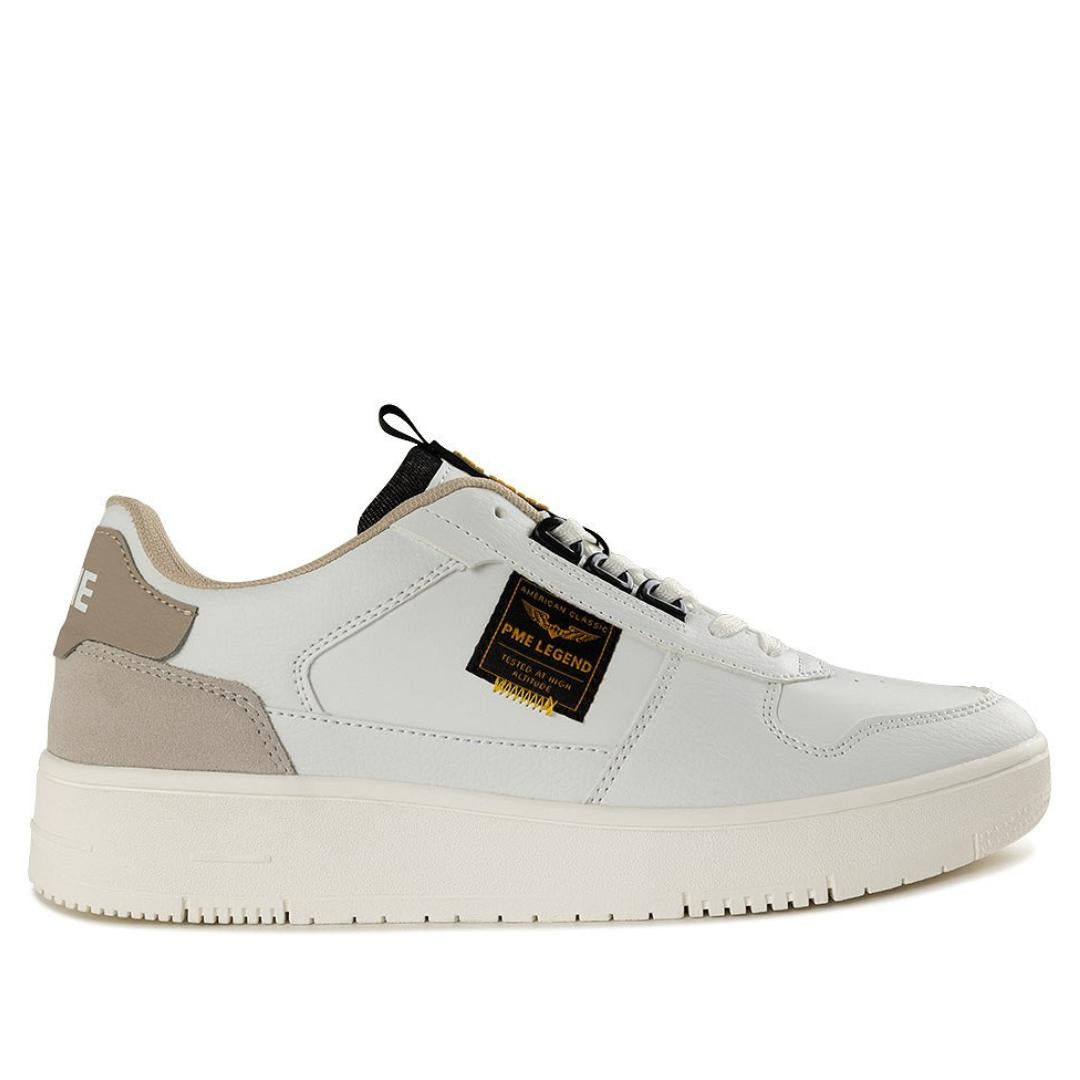 Heren veterschoenen-Wit leer