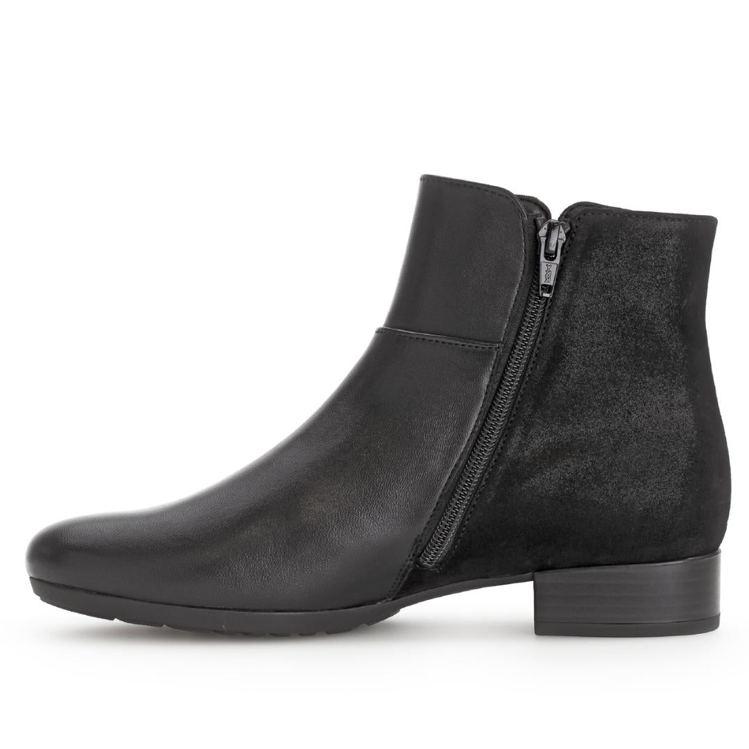DAMES BOOTS+KORT LAARS-Zwart leer