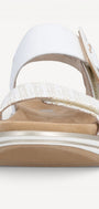 DAMES OPEN SCHOENEN-Wit combi kleur
