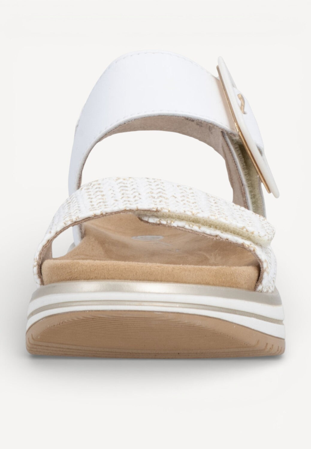 DAMES OPEN SCHOENEN-Wit combi kleur