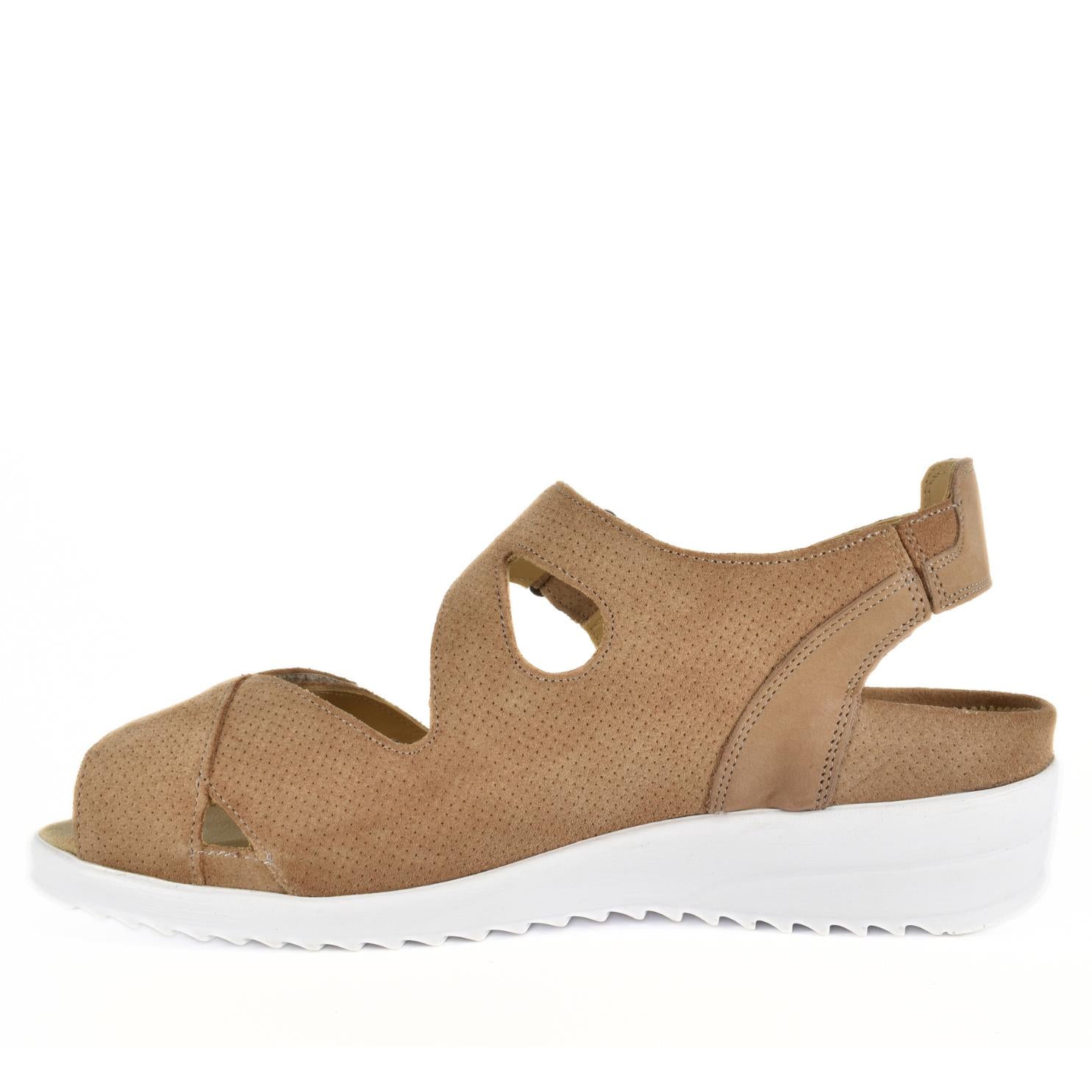 DAMES OPEN SCHOENEN-Bruin suède