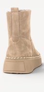 DAMES BOOTS+KORT LAARS-Beige suède/nubuck
