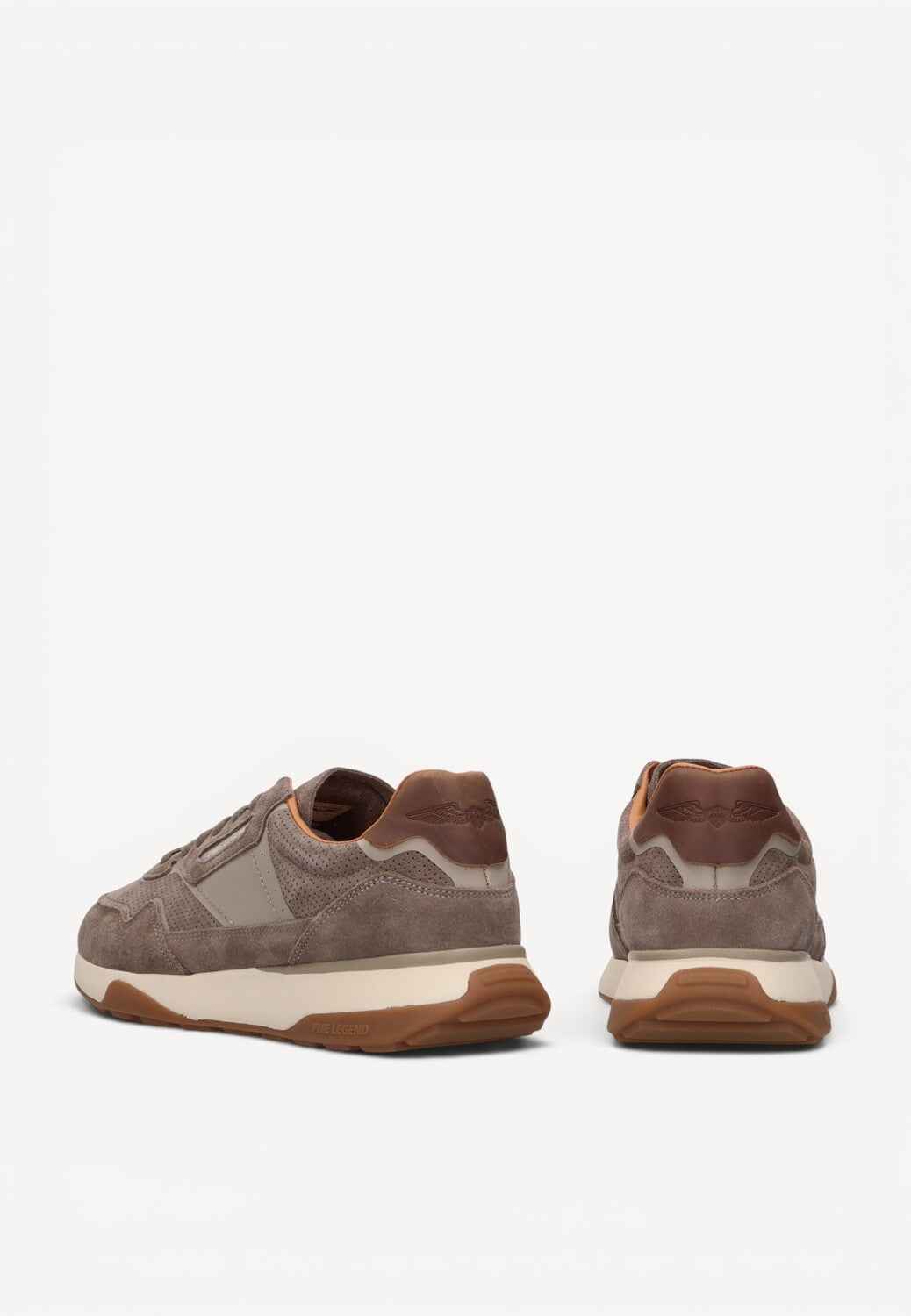 Heren veterschoenen-Beige suède/nubuck