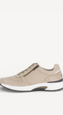Heren veterschoenen-Beige suède/nubuck