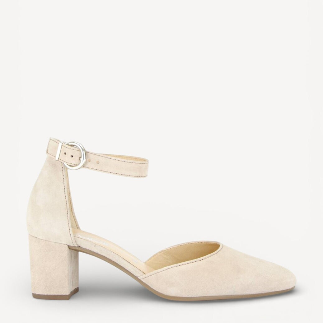 BALLERINAS + PUMPS-Beige suède/nubuck