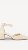 BALLERINAS + PUMPS-Beige suède/nubuck