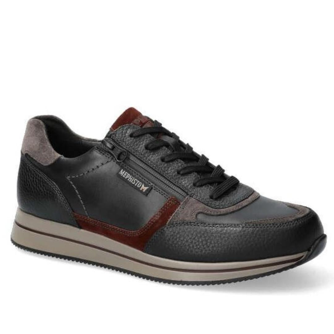 Heren veterschoenen-Zwart combi kleur