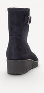 DAMES BOOTS+KORT LAARS-Blauw suède/nubuck