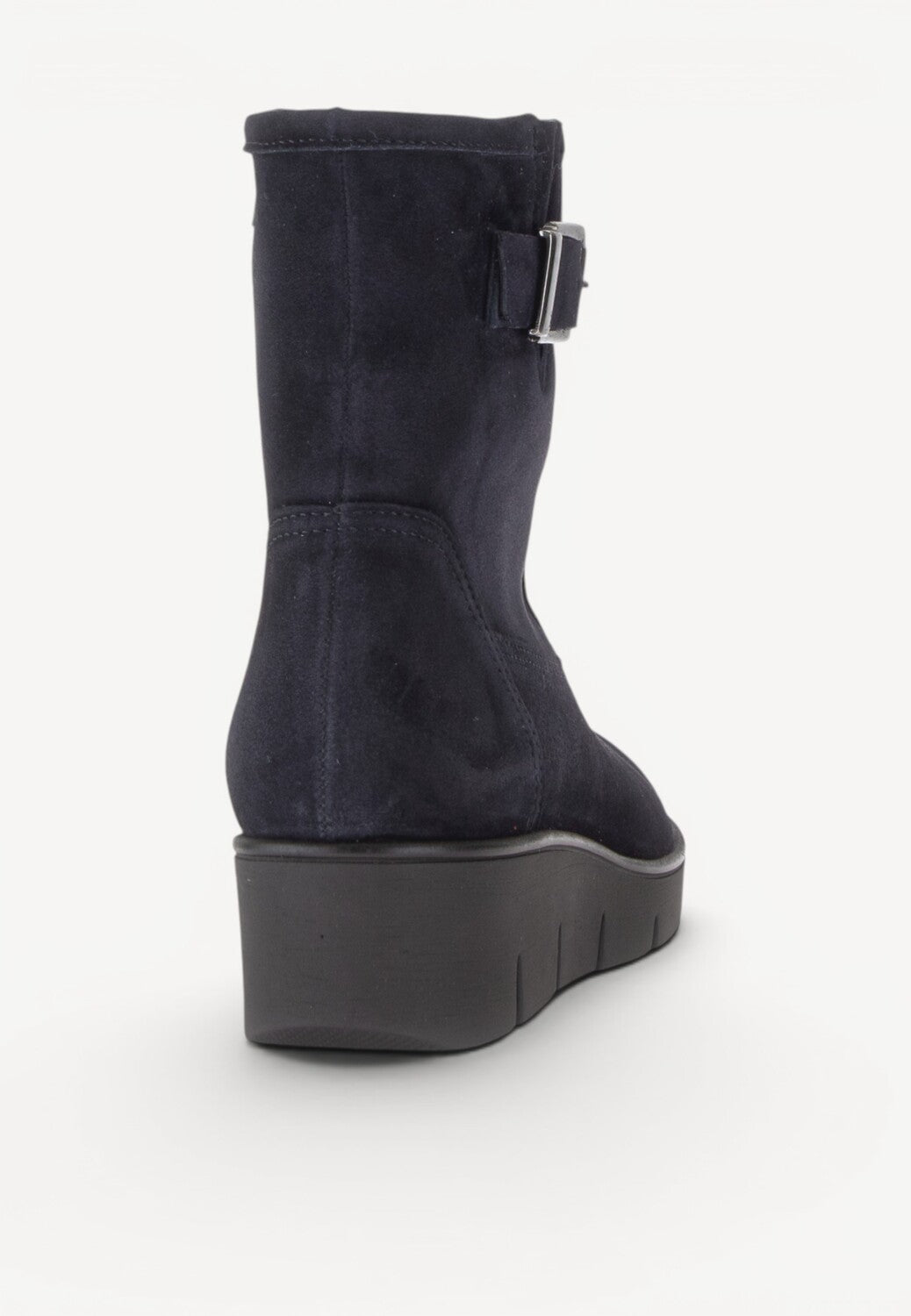 DAMES BOOTS+KORT LAARS-Blauw suède/nubuck
