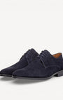 Heren veterschoenen-Blauw suède/nubuck