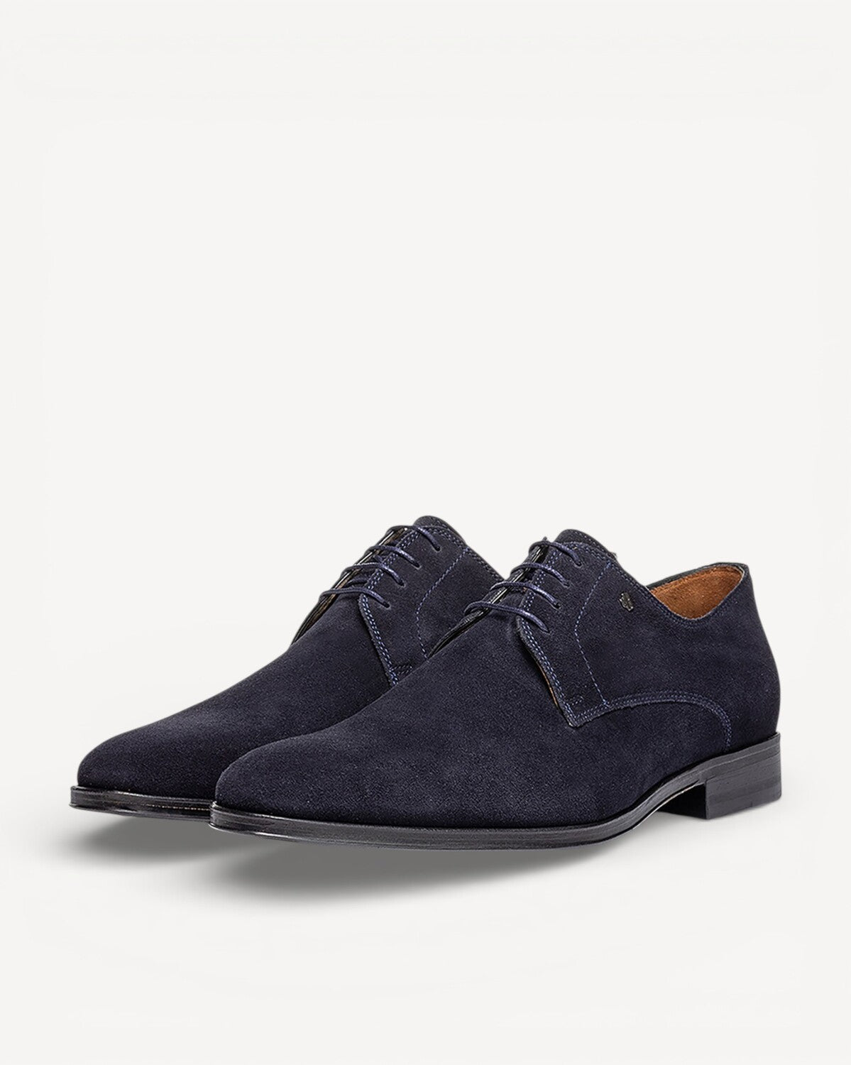 Heren veterschoenen-Blauw suède/nubuck